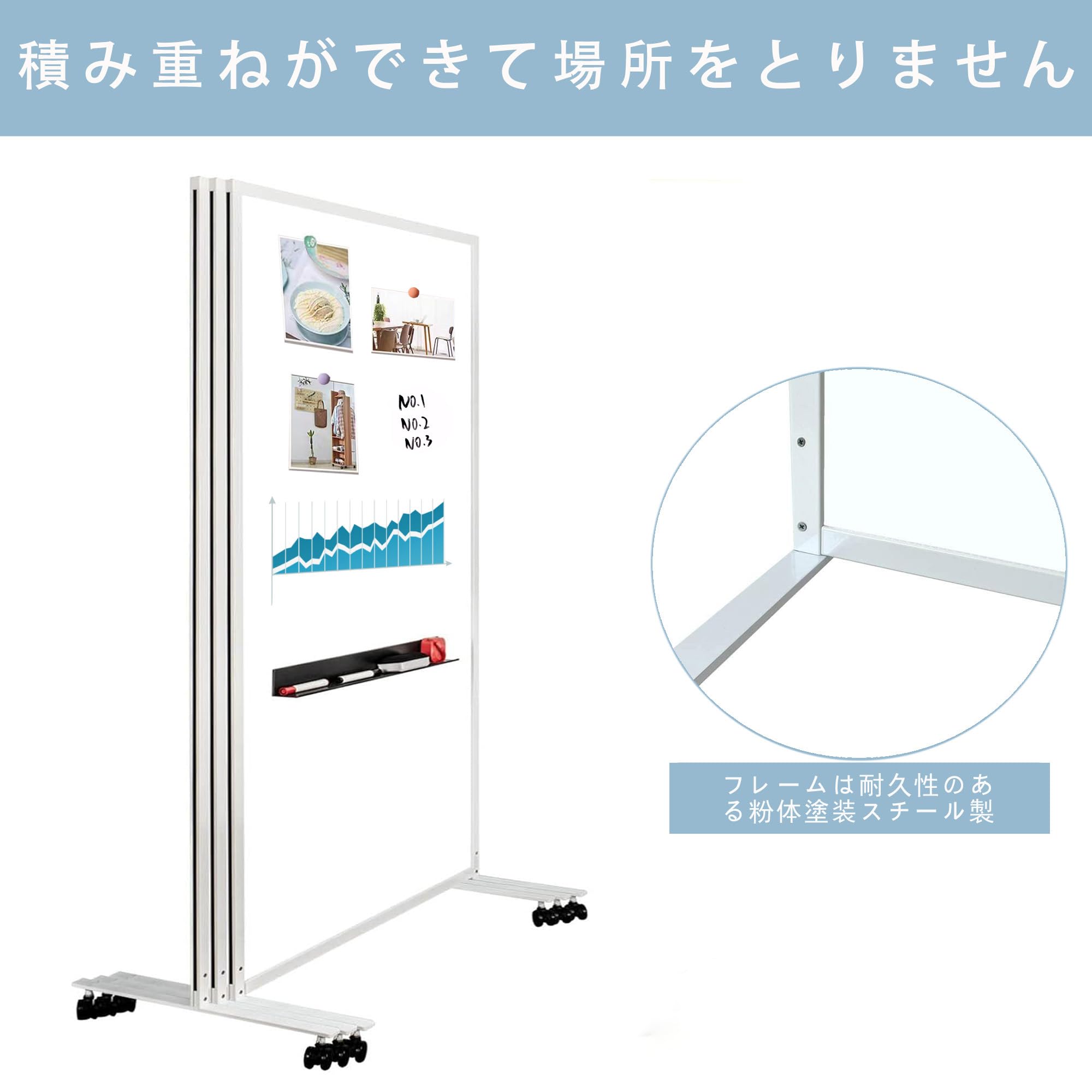 Amazon | 【届け先法人限定】ホワイトボード パーテーション 900×500